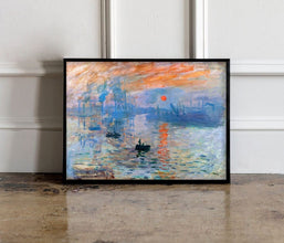 Claude Monet Impression Sunrise 1872 Poster, Monet Exhibition Print, Landscape wall art, Claude Monet poster, Vintage Art, Minimalist Art 1211514637