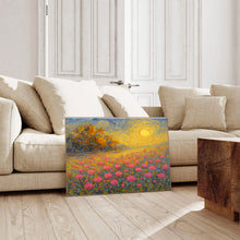 Claude Monet Style Pink Wildflower Art Printable Spring Landscape Decor, Pastel Pink Art