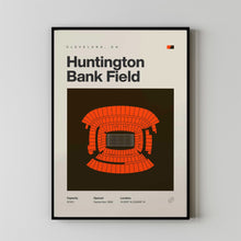 Cleveland Browns Poster, Huntington Bank Field Print, Mid Century Modern Football Poste-3DY2M4