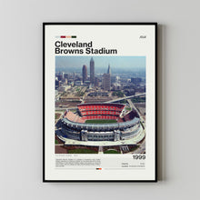 Cleveland Browns Stadium Poster Mid Century Modern NFL Print