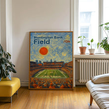 Cleveland Browns Stadium Poster, Browns Poster, Minimalist, Helvetica, Mid-Century Modern, Football Art, Huntington Bank Poster, NFL