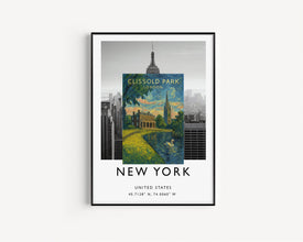 Clissold Park Poster, London Travel Print, Clissold House, Hackney, Stoke Newington, Victoria Park, London Wall Art Decor, East London, Gift