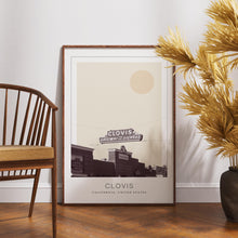 Clovis Poster Print, Clovis Travel Poster, Clovis Minimalistic Wall Art, Clovis, California, United States 1868247864