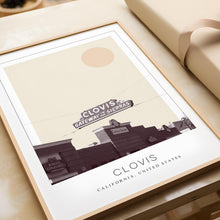 Clovis Poster Print, Clovis Travel Poster, Clovis Minimalistic Wall Art, Clovis, California, United States 1868247864