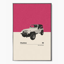 Clueless  Car in Movie Series  Mid Century Modern Poster  Minimalist Poster  Retro Art Print  Classic Movie  Gifts for her 1574157066