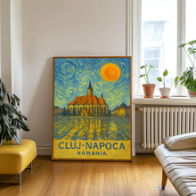 Cluj-Napoca Poster Print, Cluj-Napoca Travel Poster, Cluj-Napoca Van Gogh Style Wall Art, Cluj-Napoca, Romania