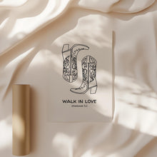 Coastal Cowgirl Print Walk In Love, Western Christian Wall Art 1882000455