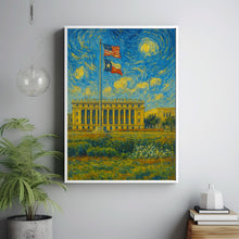 College Station Print, College Station Photo Poster, College Station Travel Wall Art, College Station Map, Van Gogh Style Print, Texas, USA