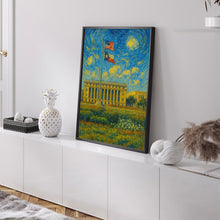 College Station Print, College Station Photo Poster, College Station Travel Wall Art, College Station Map, Van Gogh Style Print, Texas, USA