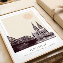 Cologne Poster Print, Cologne Travel Poster, Cologne Minimalistic Wall Art, Cologne, North Rhine-Westphalia, Germany 1882437289