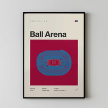 Colorado Avalanche Poster, Ball Arena Stadium Print, Mid Century Modern Hockey Poster, S-4ZTHM