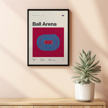 Colorado Avalanche Poster, Ball Arena Stadium Print, Mid Century Modern Hockey Poster, S-4ZTHM