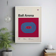 Colorado Avalanche Poster, Ball Arena Stadium Print, Mid Century Modern Hockey Poster, S-4ZTHM