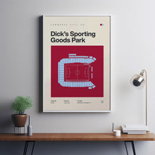 Colorado Rapids Poster, Dick's Sporting Goods Park Print, MLS Print, Mid Century Modern-6FIH4Q