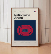 Columbus Blue Jackets Poster, Nationwide Arena Print, Mid Century Modern Hockey Poster,-ROLEKG