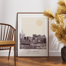 Columbus Poster Print, Columbus Travel Poster, Columbus Minimalistic Wall Art, Columbus, Georgia, United States 1882439425