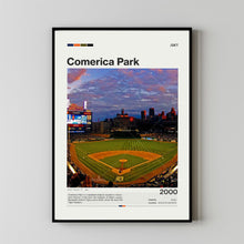 Comerica Park Poster, Detroit Tigers Poster Print, MLB Stadium Poster, Baseball Fan Gift Print