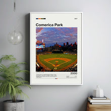Comerica Park Poster, Detroit Tigers Poster Print, MLB Stadium Poster, Baseball Fan Gift Print