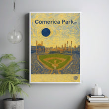 Comerica Park Poster, Tigers Poster, Minimalist, Helvetica, Mid-Century Modern, Baseball Art, Baseball Stadium Poster, Detroit Tigers Art