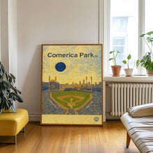 Comerica Park Poster, Tigers Poster, Minimalist, Helvetica, Mid-Century Modern, Baseball Art, Baseball Stadium Poster, Detroit Tigers Art