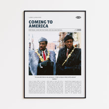 Coming to America, John Landis, Retro Movie Poster, Custom Movie Poster Print 4421165553
