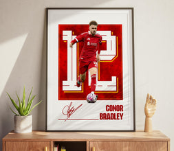 Conor Bradley Poster Football Poster, Liverpool Soccer Gift For Fans 4392451869