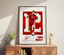 Conor Bradley Poster Football Poster, Liverpool Soccer Gift For Fans 4392451869