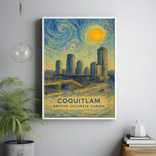 Coquitlam Poster Print, Coquitlam Travel Poster, Coquitlam Van Gogh Style Wall Art, Coquitlam, British Columbia, Canada