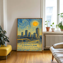 Coquitlam Poster Print, Coquitlam Travel Poster, Coquitlam Van Gogh Style Wall Art, Coquitlam, British Columbia, Canada