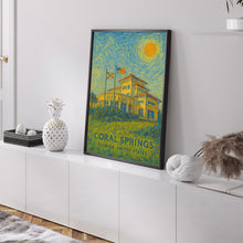 Coral Springs Poster Print, Coral Springs Travel Poster, Coral Springs Van Gogh Style Wall Art, Coral Springs, Florida, United States