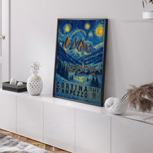 Cortina D_Ampezzo Travel Poster - Italy Wall Art Print, Skiing Illustration Artwork, Home & Office decor, Gift idea, Dolomites Travel print