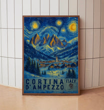 Cortina D_Ampezzo Travel Poster - Italy Wall Art Print, Skiing Illustration Artwork, Home & Office decor, Gift idea, Dolomites Travel print