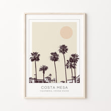 Costa Mesa Poster Print, Costa Mesa Travel Poster, Costa Mesa Minimalistic Wall Art, Costa Mesa, California, United States 1882437885