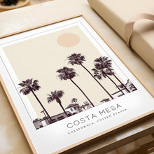 Costa Mesa Poster Print, Costa Mesa Travel Poster, Costa Mesa Minimalistic Wall Art, Costa Mesa, California, United States 1882437885