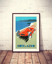 Cote D' Azur Vintage Travel Poster French Riviera Art (Digital Download) 788962007