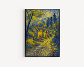 Cotswolds Watercolor Painting, Cotswolds Poster, Wall Art, Landscape Art, England Enthusiast Gift, Cotswolds Print, C30-856