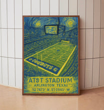 Cowboys NFL  AT&T Stadium Black and White  Poster