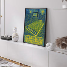 Cowboys NFL  AT&T Stadium Black and White  Poster