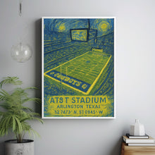 Cowboys NFL  AT&T Stadium Black and White  Poster