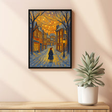 Cozy Winter Wall Art Cute Christmas Art Cityscape Winter Art Neutral Winter Decor Christmas Decor