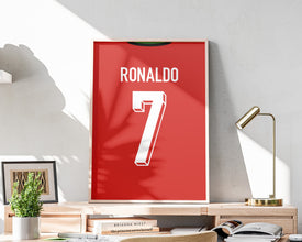 Cristiano Ronaldo 2024 Jersey Poster Portugal Football Print Sport Poster 1736117602
