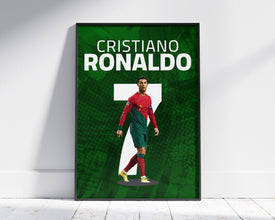 Cristiano Ronaldo Poster, Portuguese Football Legend Art Sport Poster 1690845179