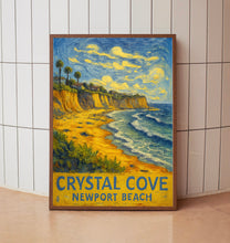 Crystal Cove California Travel Print, Newport Beach Poster Print, Crystal Cove Newport Beach Wall Art, California Coast Wall Decor