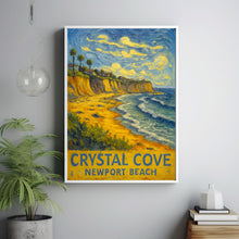 Crystal Cove California Travel Print, Newport Beach Poster Print, Crystal Cove Newport Beach Wall Art, California Coast Wall Decor