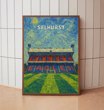Crystal P Selhurst Stadium Illustration - Contemporary Art Print - FRAMED or UNFRAMED - Great Gift for Football Fans - Personalised Option