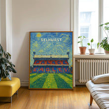 Crystal P Selhurst Stadium Illustration - Contemporary Art Print - FRAMED or UNFRAMED - Great Gift for Football Fans - Personalised Option