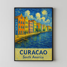 Curacao Travel Print Wall Art, Curacao - South America City Print, Curacao Travel Gift, Curacao City Poster, Van Gogh style Travel Gift