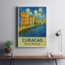 Curacao Travel Print Wall Art, Curacao - South America City Print, Curacao Travel Gift, Curacao City Poster, Van Gogh style Travel Gift