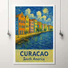 Curacao Travel Print Wall Art, Curacao - South America City Print, Curacao Travel Gift, Curacao City Poster, Van Gogh style Travel Gift