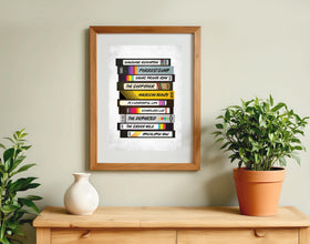 Custom Poster Personalized VHS Video Tape Favourite Movies Wall Art Home Birthday Anniversary Gift 1596534955